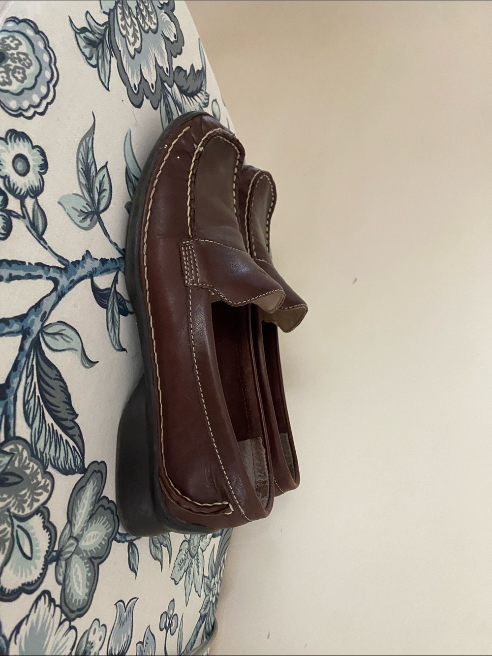 Anne Klein Sport Brown Leather Slip-On Loafers